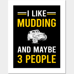 3 People Mudding Mud Bogging Posters and Art